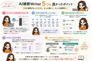 AI維新Writerレビュー画像（いいところ）