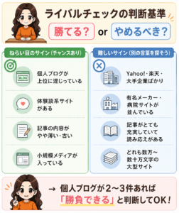 ライバルチェックの方法