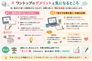 ワントップの気になるところ